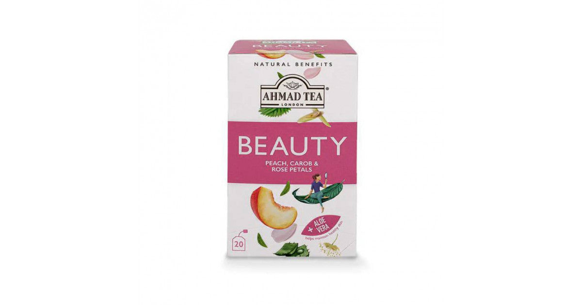 Ahmad Tea Beauty Peach Carob Rose Petals 20Bags