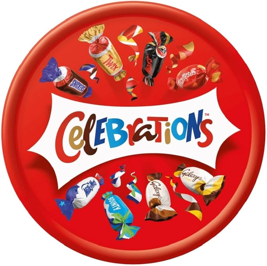 Celebrations Chocolate Bars Tub 550g : Grocery & Gourmet Food