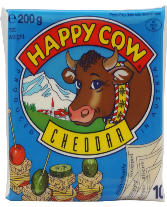 HAPPY COW CHEDDAR CHEESE SLICE 200GM