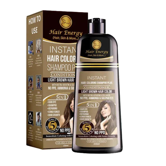 HAIR ENERGY INSTANT HAIR COLOR SSHMAPOO+CONTIONER 250ML