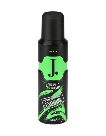J. No Gas Perfume Body Spray, For Men, 120ml