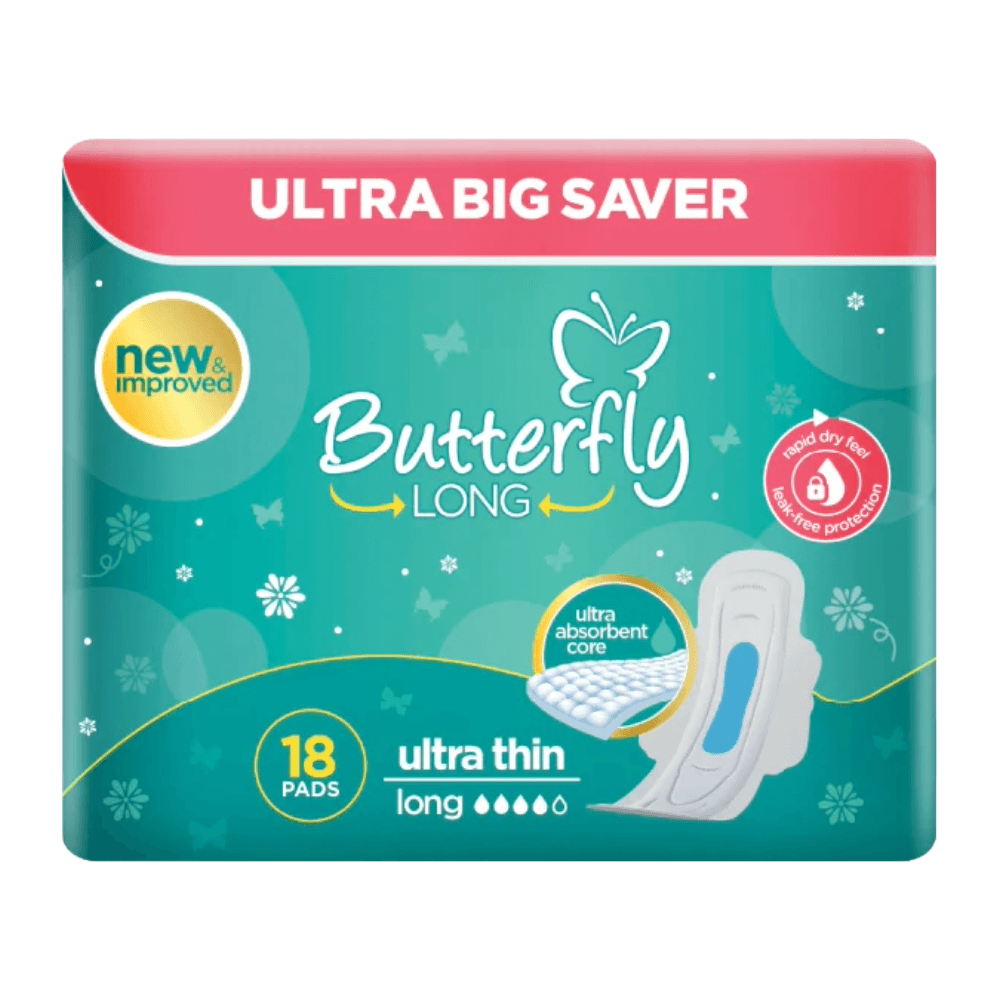 Butterfly Long Ultra Big Saver Sanitary Pads Long 18 Pc