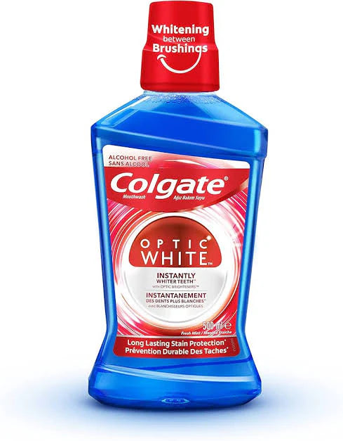 Colgate Optic White Mouthwash, Whitening - 500ml