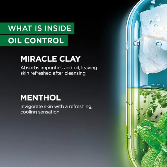 GARNIER OIL CONTROL ANTI-SHINE FACE WASH 100ML