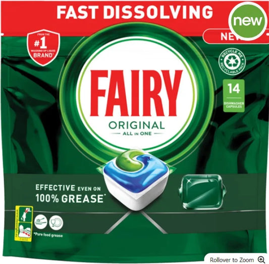 Fairy All In One Dishwasher Tablets - 14