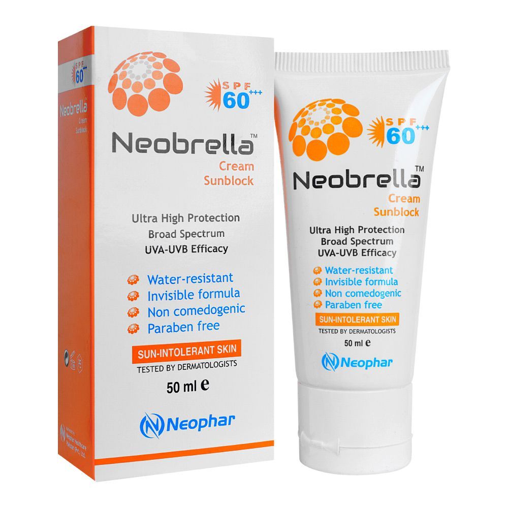 Neophar Skin Sciences Neobrella SPF60 Cream Sunblock PA+++, 50ml