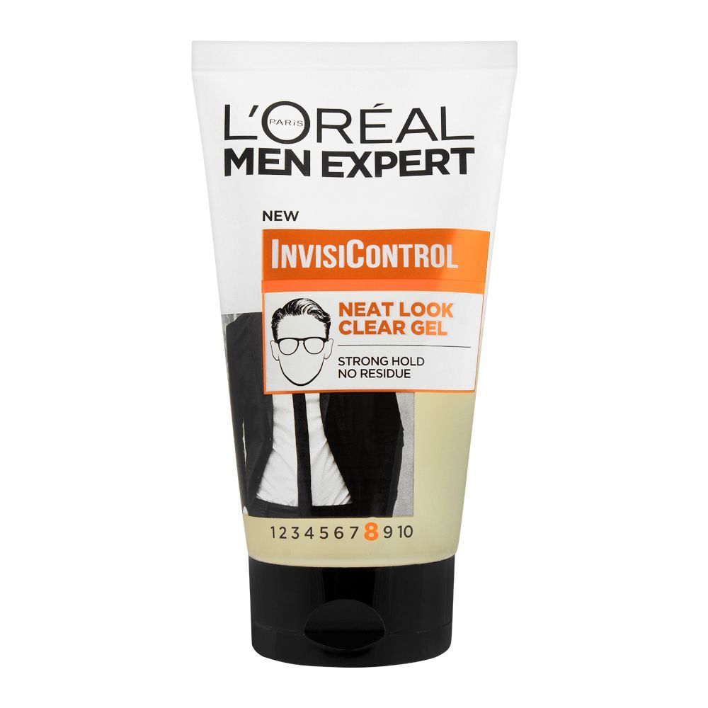 L'Oreal Paris Men Expert InvisiControl Neat Look Clear Hair Gel, Strong Hold, 150ml