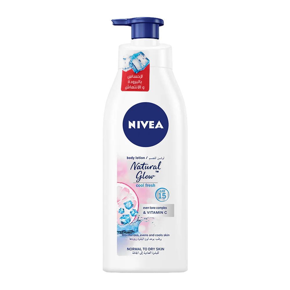 Nivea Natural Glow Cool Fresh Normal To Dry Skin Body Lotion,