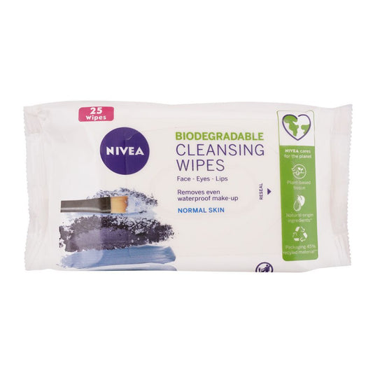 Nivea Biodegradable Face-Eyes-Lips Normal Skin Cleansing Wipes