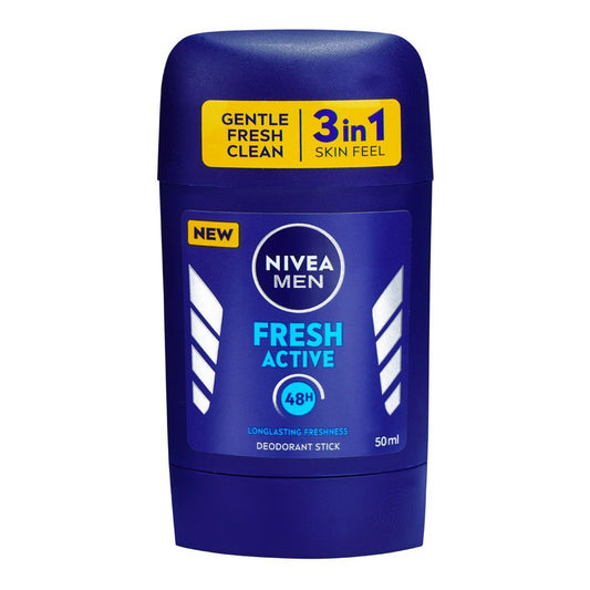Nivea Men 48 Hour Fresh Active Long Lasting Freshness Deodorant Stick, For Men, 50ml
