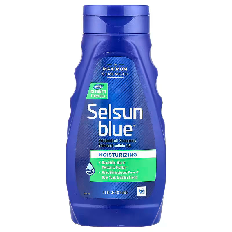 Selsun Blue, Antidandruff Shampoo, Moisturizing, 11 fl oz (325 ml ...