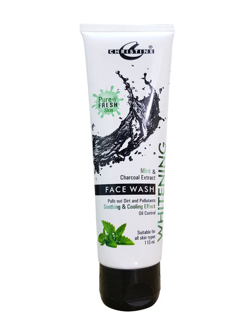 Christine Whitening Mint & Charcoal Face Wash