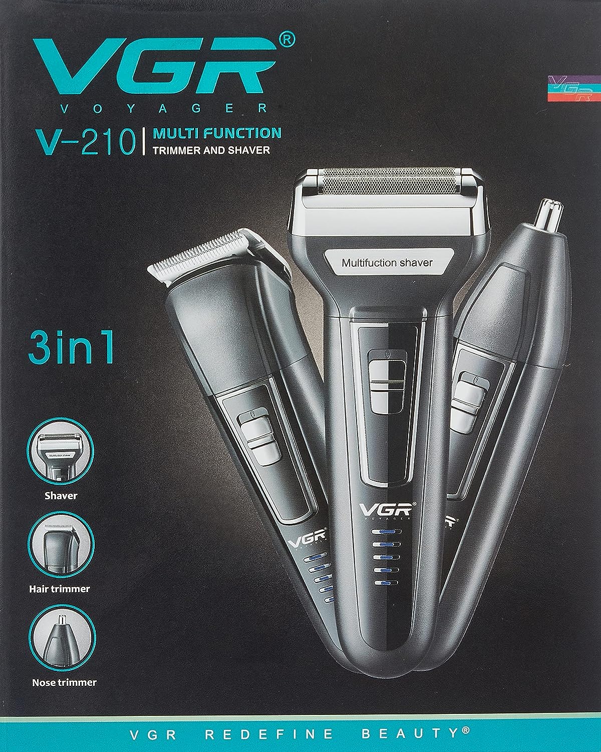 VGR V-210 Multi Function Trimmer And Shaver | Rechargeable | For Men