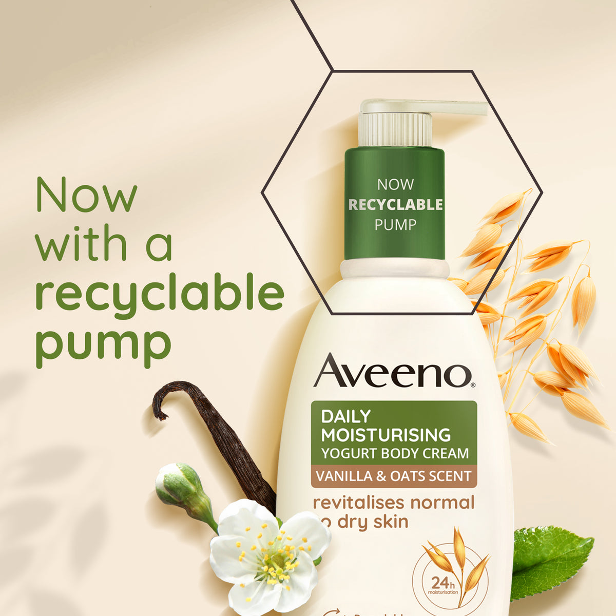 AVEENO DAILY MOISTURISING YOGURT BODY CREAM 300ML