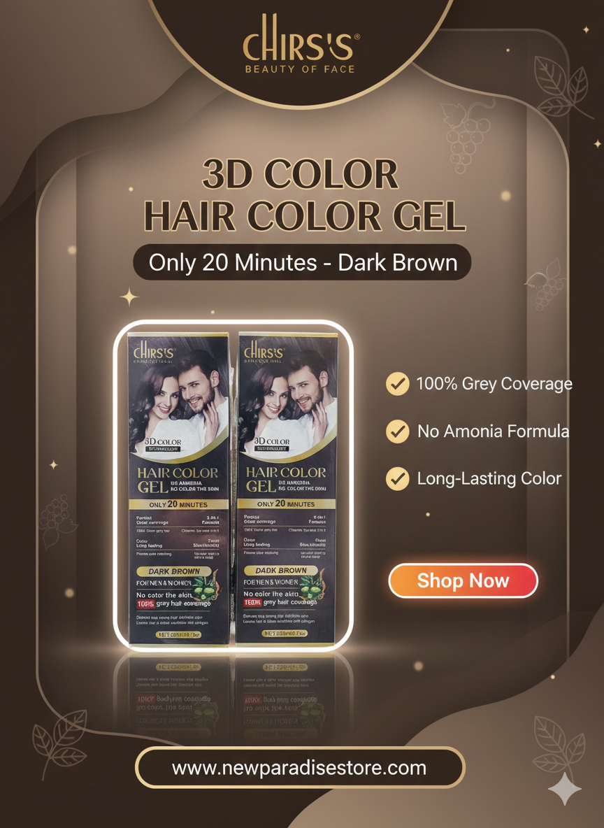 Chirs's 3D Color Hair Color Gel - Dark Brown