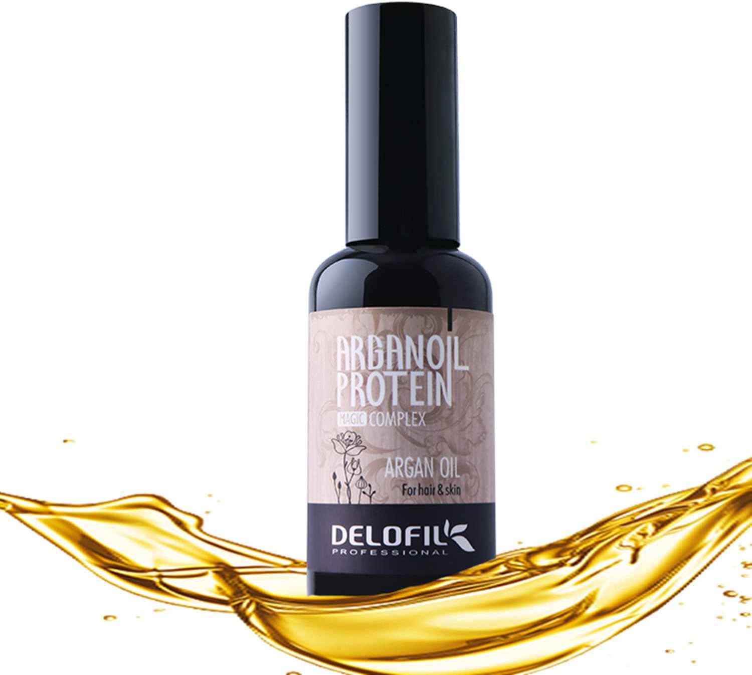 DELOFIL Moroccan Argan Oil Pure Hair Oil 0rganic Serum for Hair Skin and Nails Treatment Rich in Anti-Aging Vitamin E 50ml 1.69 Fl Oz