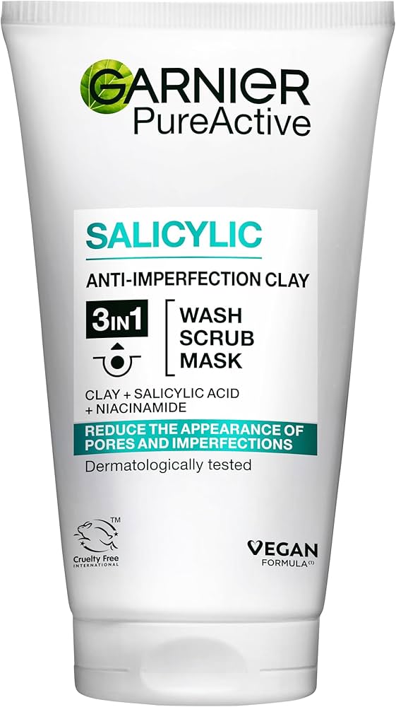 Garnier Pure Active 3in1 Clay Mask-Wash-Scrub 150ml