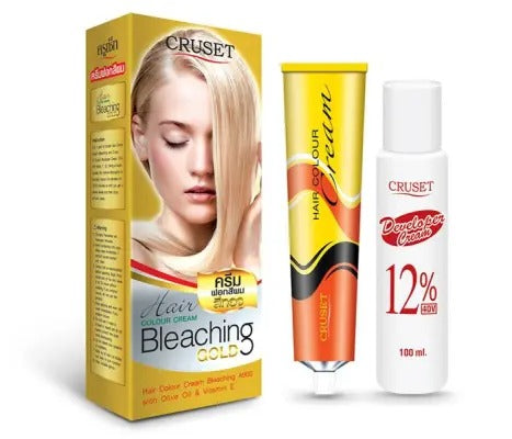 Cruset Hair Color Bleaching Cream Golden Color