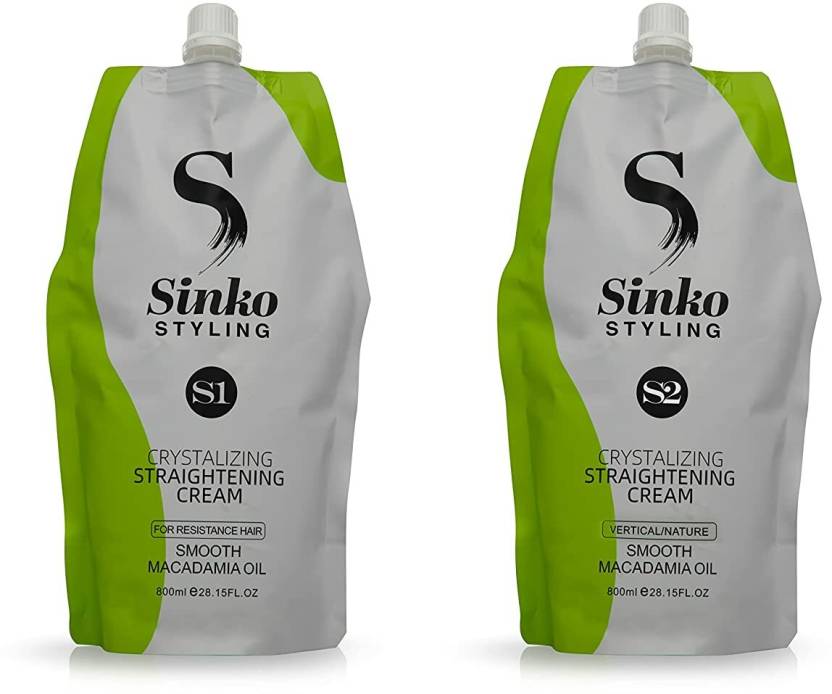 SINKO STYLING Combo of S1 Crystallizing Hair Straightening Smoothening Macadamia Oil Hair Oil  (800 ml)