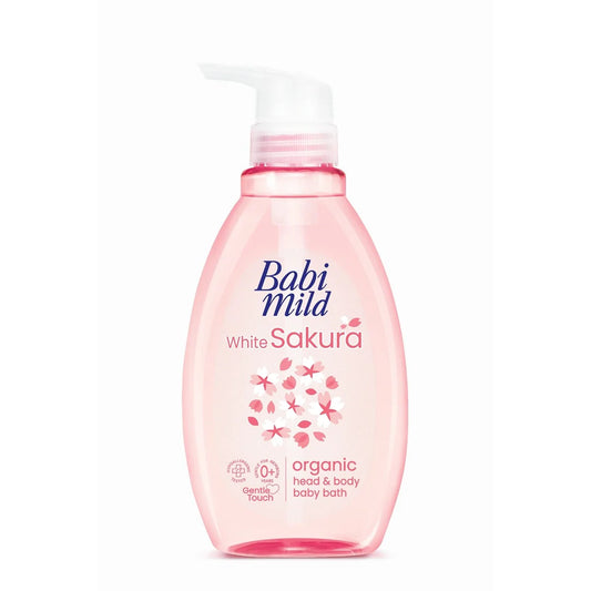 Babi Mild Ultra Mild Head & Body Baby Bath White Sakura 380ml