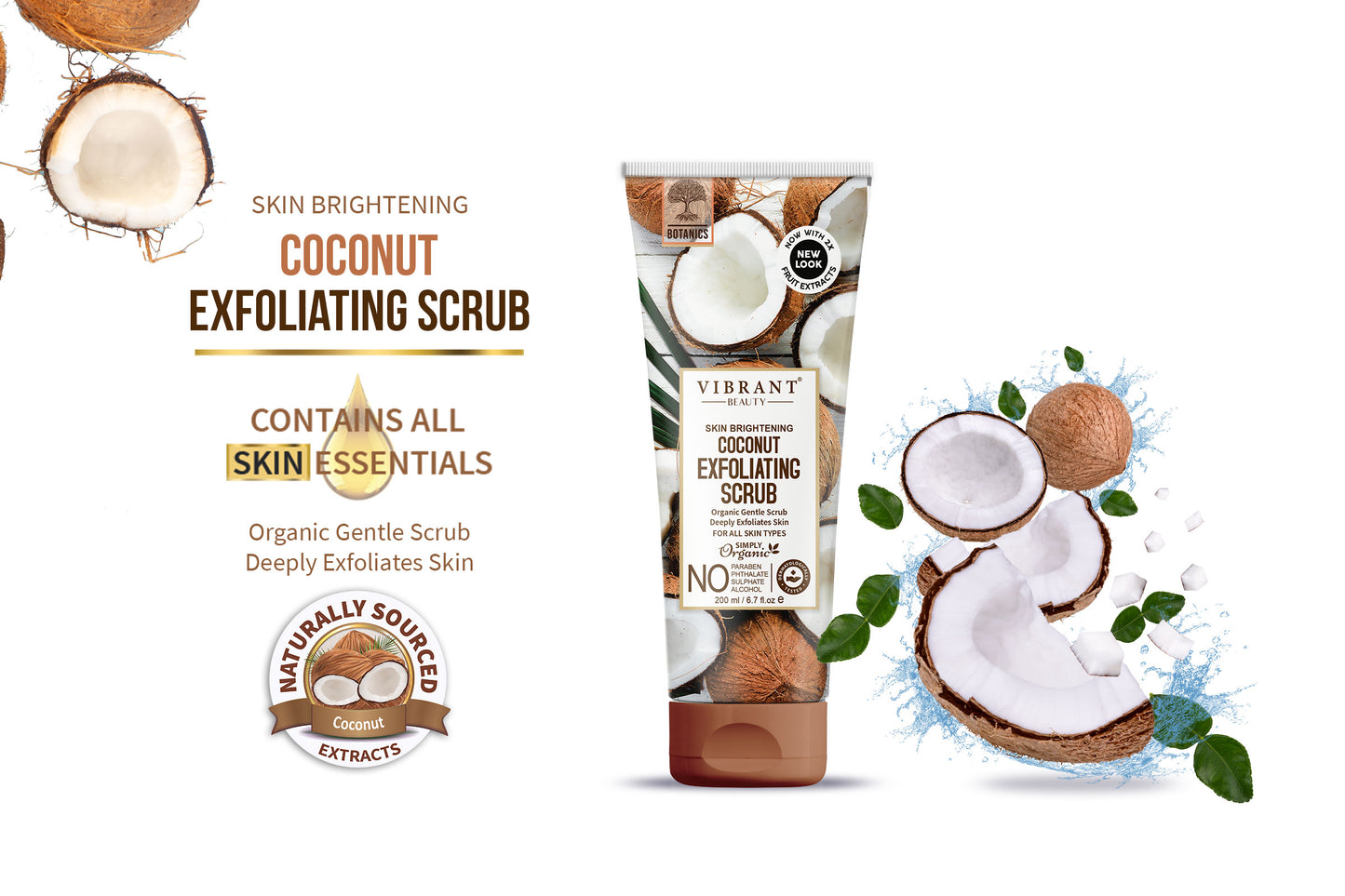 Vibrant Beauty Coconut Exfoliating Scrub 200ml