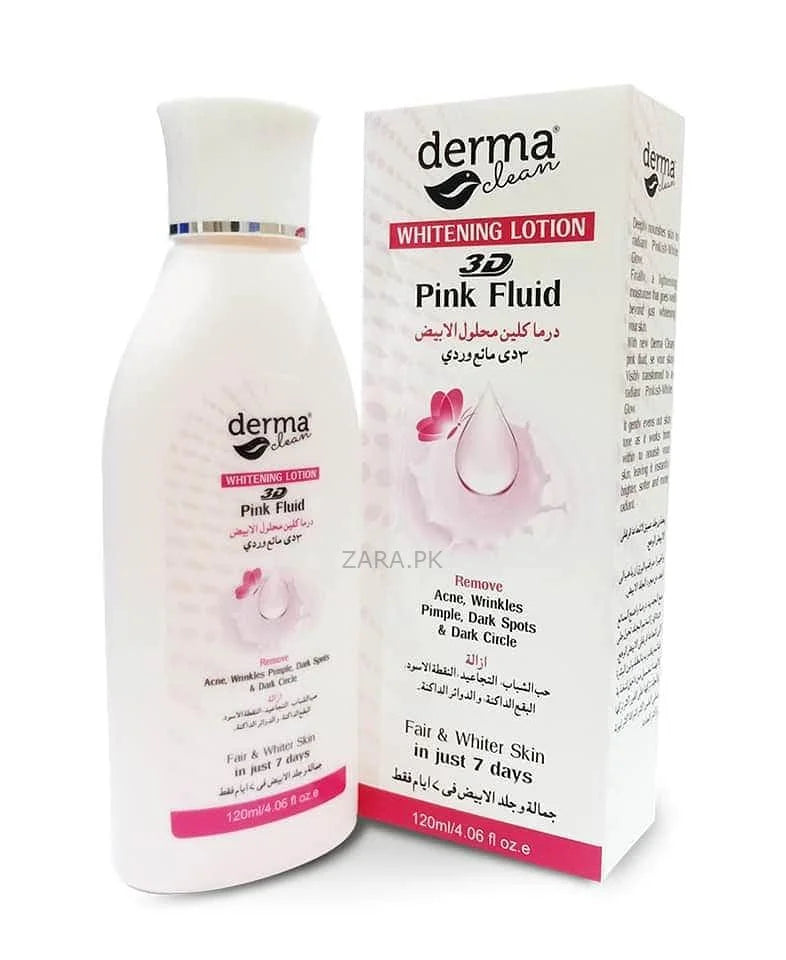 Derma Clean Whitening Lotion 3D Pink Fluid 120 Ml