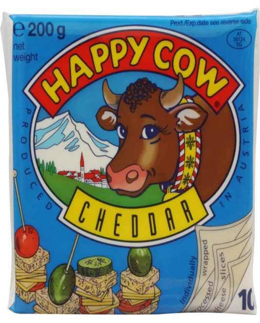 HAPPY COW CHEDDAR CHEESE SLICE 200GM