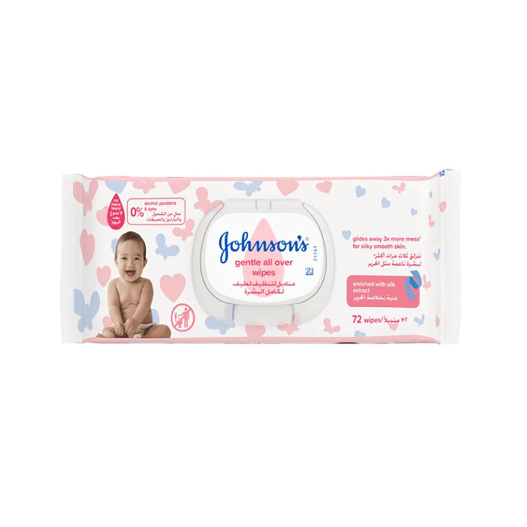 Johnsons Baby Wipes 72 Pcs (Imported)