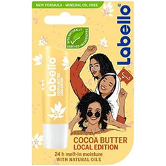 LABELLO Lip Balm, Moisturizing Lip Care, Cocoa Butter, 4.8g