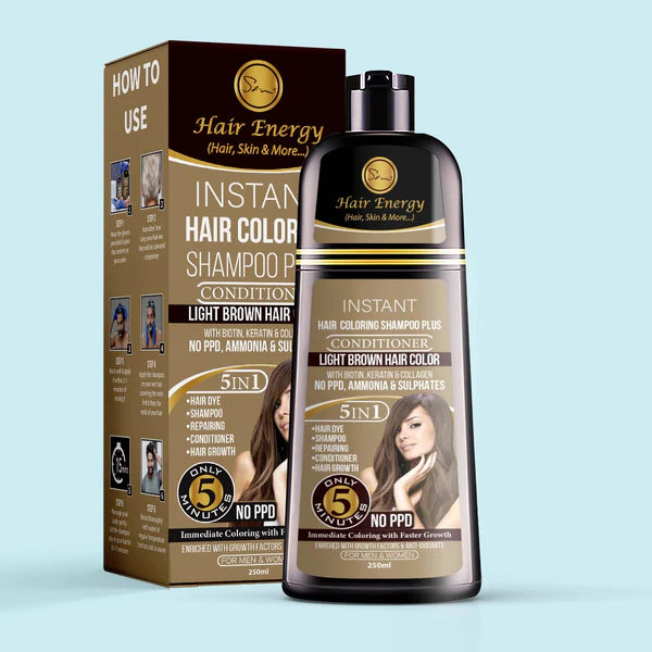 HAIR ENERGY INSTANT HAIR COLOR SSHMAPOO+CONTIONER 250ML