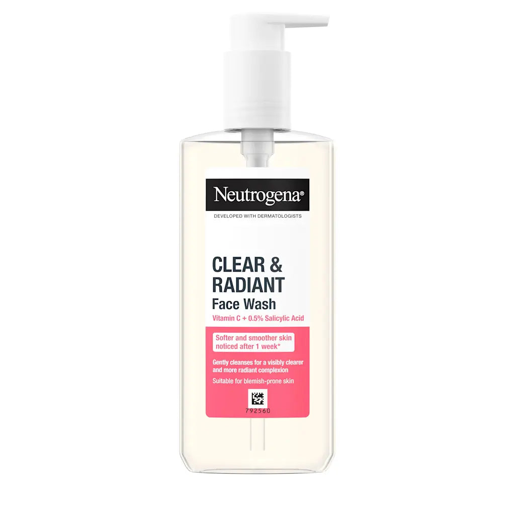 NEUTROGENA CLEAR & RADIANT FACE WASH  200ML  NEW PACK