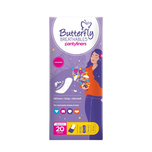 Butterfly Breathables Panty Liners 20 Pads