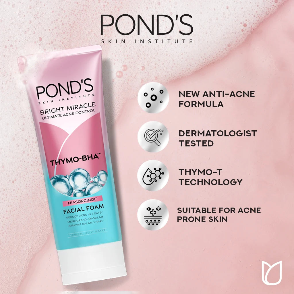 PONDS BRIGHT MIRACLE FACIAL FOAM 100G