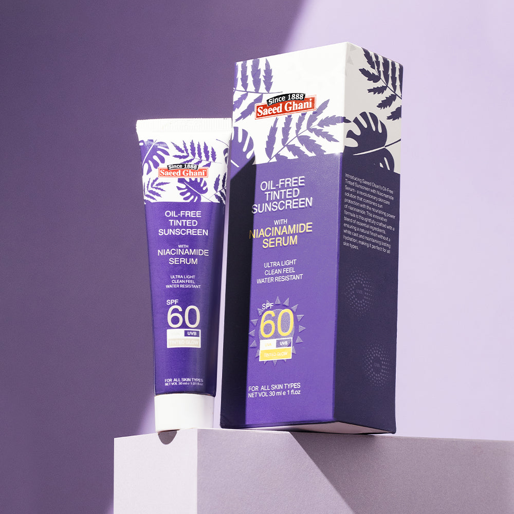 Saeed Ghani Oil-Free Tinted Sunscreen With Niacinamide Serum SPF 60