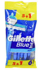 Gillette Blue II Plus Disposable Razors, 6-Pack