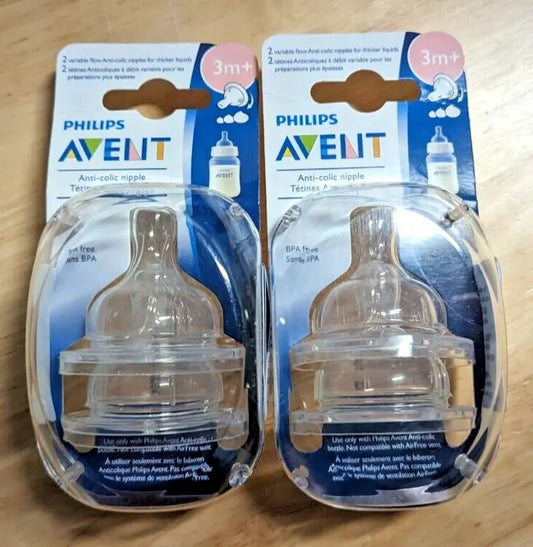 Philips Avent Anti-Colic Baby Bottle Flow Nipples 3m