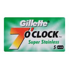 Gillette 7 O'Clock Super Stainless Razor Blades 5 pcs