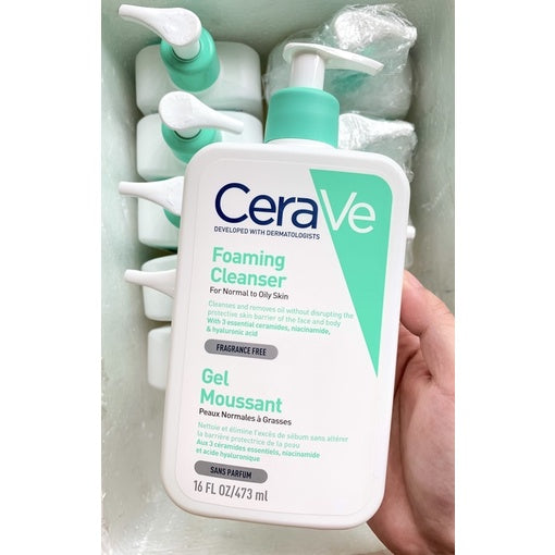 CeraVe Fragrance Free Foaming Cleanser, Normal To Oily Skin, 473ml made in france