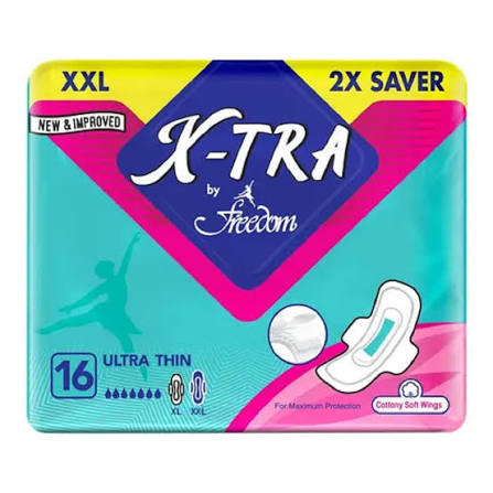 Freedom Sanitary Pads Saver Pack Ultra Thin XXL Size 16 Pads