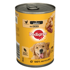 Adult Wet Dog Food Tin with Chicken in Gravy