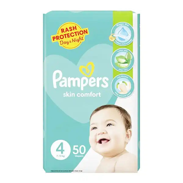 PAMPERS BABY DIAPERS MEGA PACK LARGE SIZE 4 50PCS