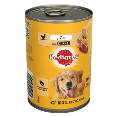 Adult Wet Dog Food Tin with Chicken in Jelly