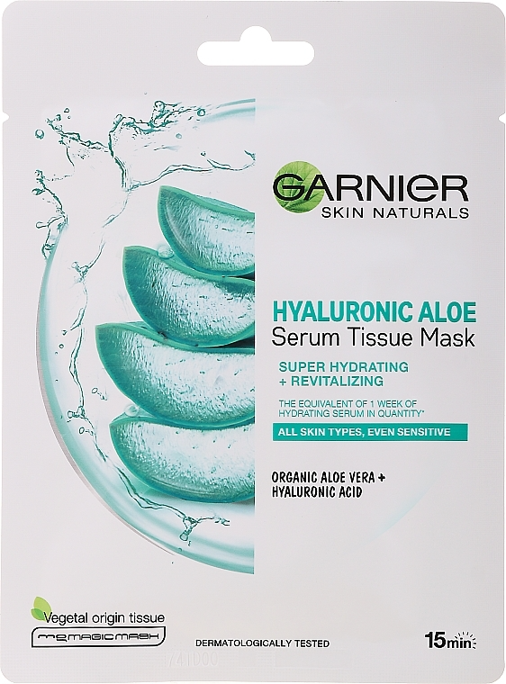 Hyaluronic Aloe Sheet Mask Garnier Skin Naturals Hyaluronic Aloe Tissue Mask